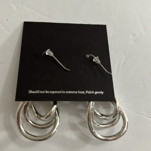 E&L Israel Sterling Silver Electroform Jungle Earrings 3” long - Picture 10 of 13